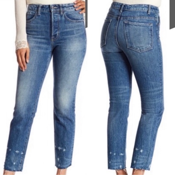 Helmut Lang High Rise Crop Slim Jeans in Light Jackhammer Wash Size 26 - Picture 10 of 10